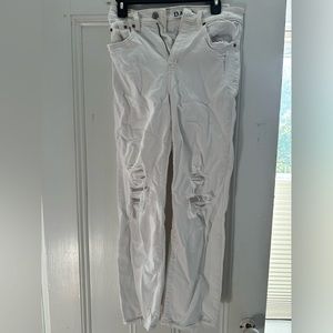 Daze Denim Pleaser White Wide Leg Jeans